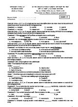 Đề thi khảo sát chất lượng kết hợp thi thử đợt 1 môn Tiếng Anh Lớp 12 - Năm học 2020-2021 - Mã đề 419 (Có đáp án)